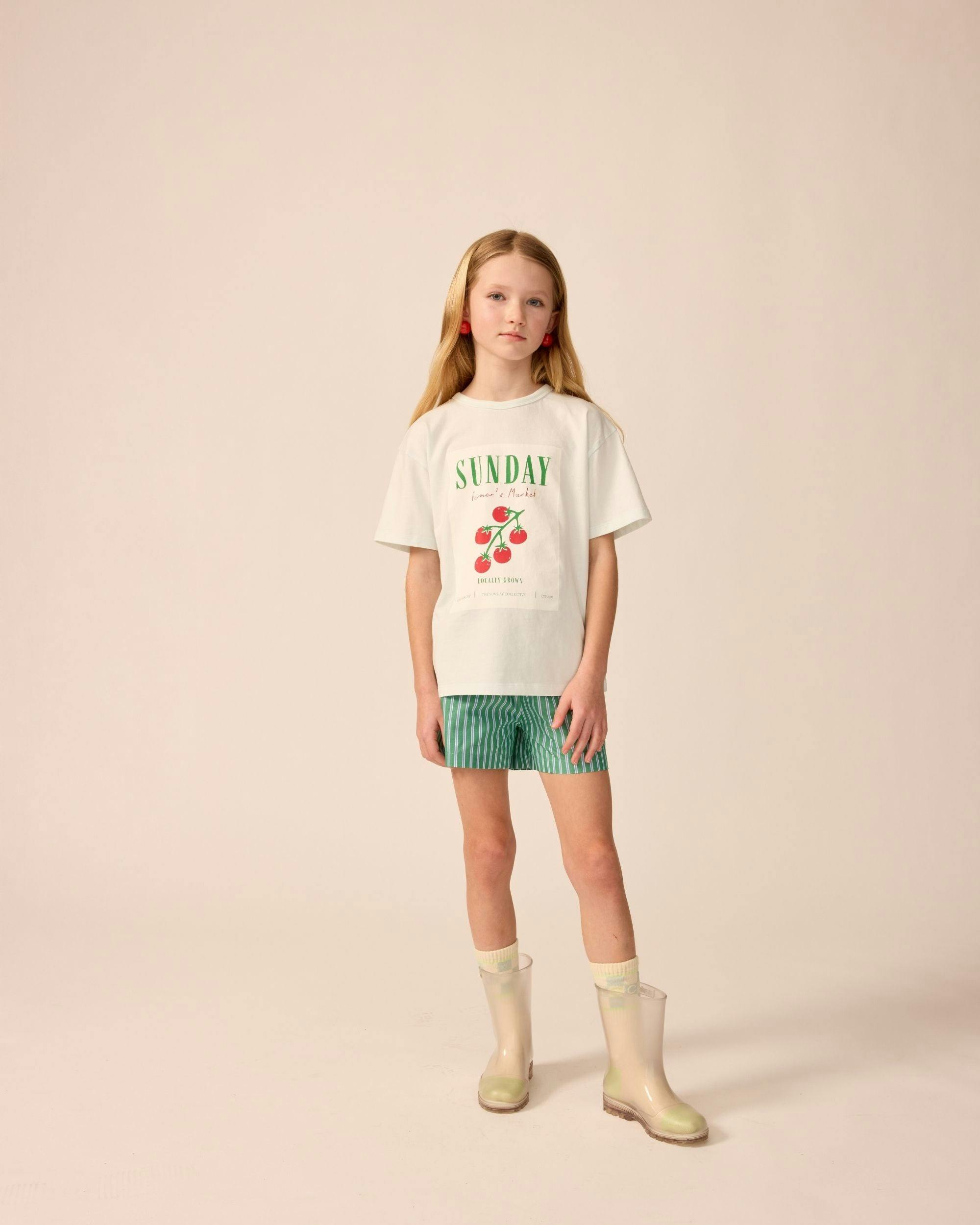 Organic Weekend Tee in Sky Blue