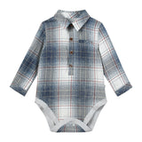 JASPER White/Denim/Red plaid Woven Onesie