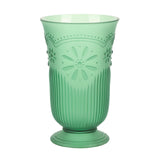 Packed Party Holiday Vintage-Style Plastic Goblets Set of 4 - 13-17 oz BPA-Free Reusable Cups in Pink Red and Green for Christmas Parties