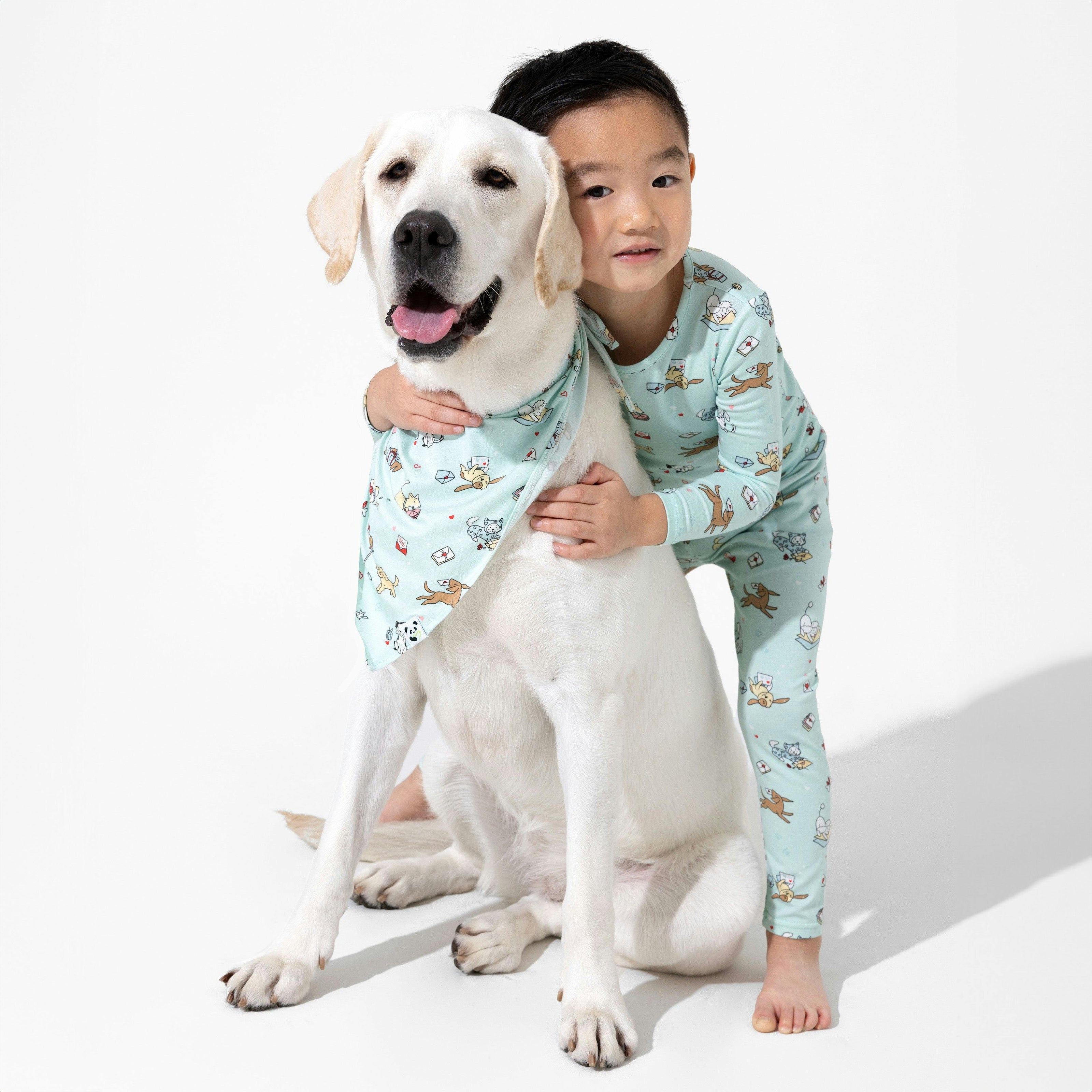 Valentines Pups Bamboo Kids Pajamas