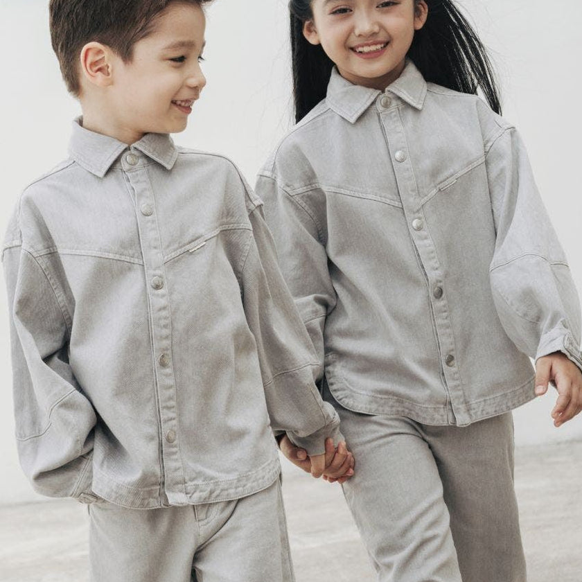Organic Cotton Denim Balloon Overshirt