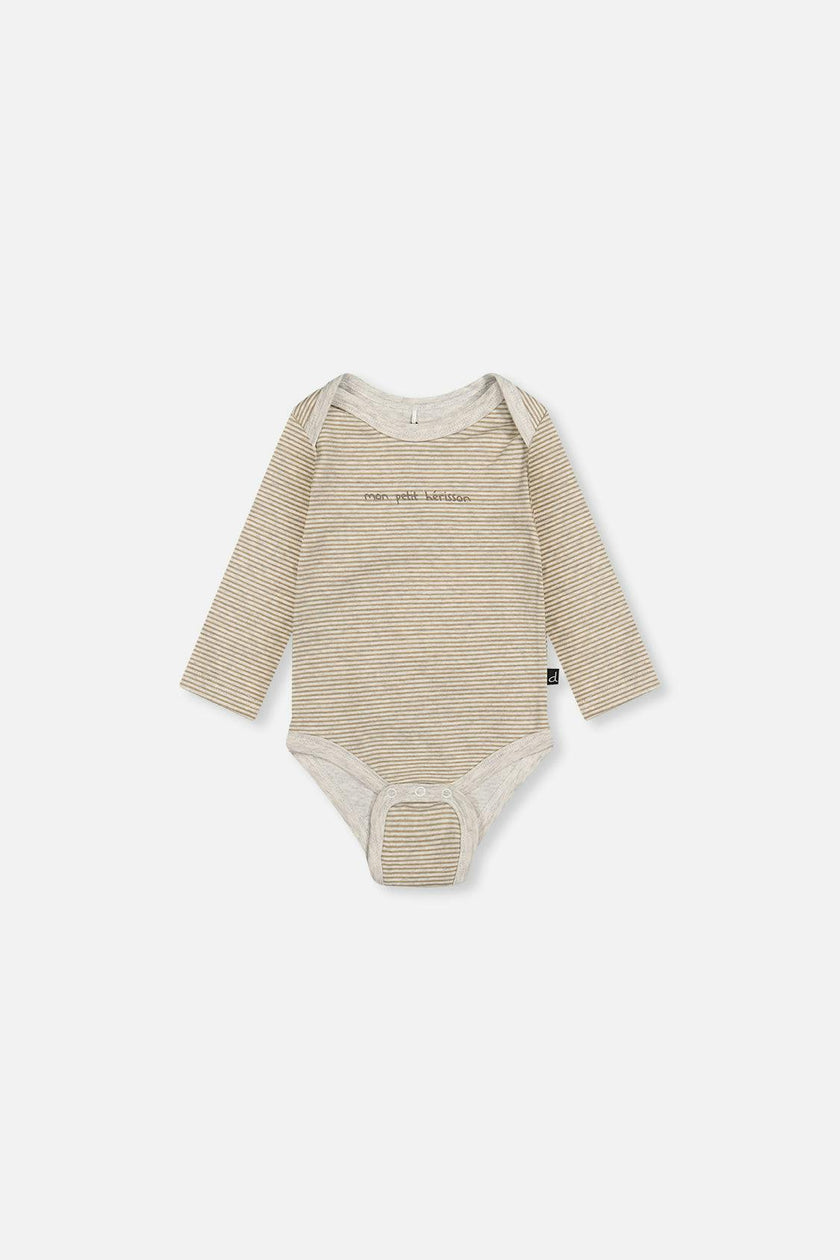 Three Pack Organic Cotton Onesie Brown Printed Hedgehogs