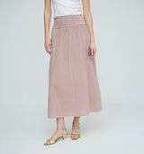 The Delphine Nap Skirt - Cognac Gingham
