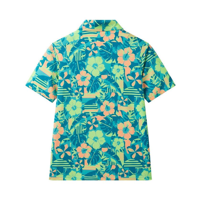 Big Kid Boys Short Sleeve Polo | Sunset Tropics
