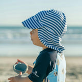 Denim Stripe Floating Flap Hat