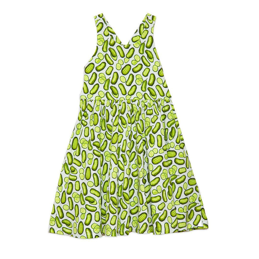 Cross Back Twirly Dress in Pickles