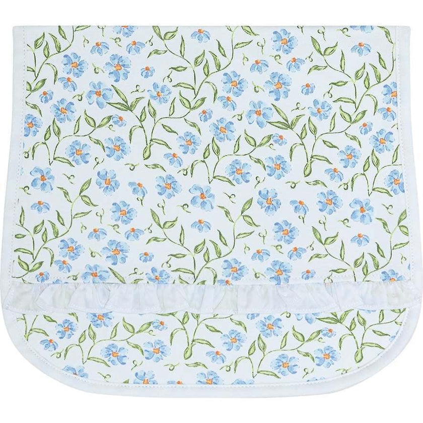 Blue Vines Print Burp Cloth