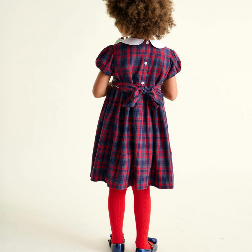 Smocked Girls Dress Kelly