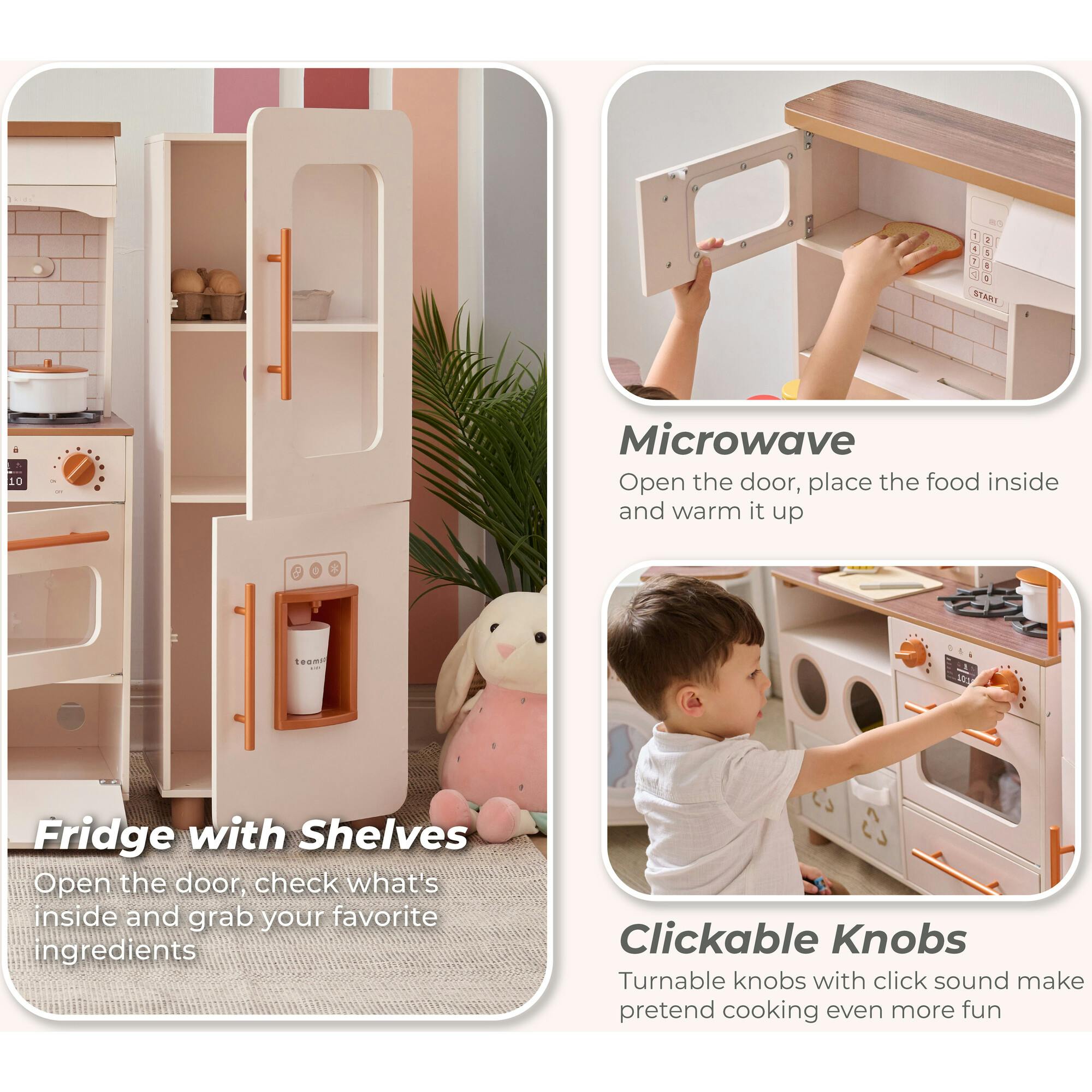 Teamson Kids Little Chef Savannah Wooden Play Kitchen with 21 Accessories