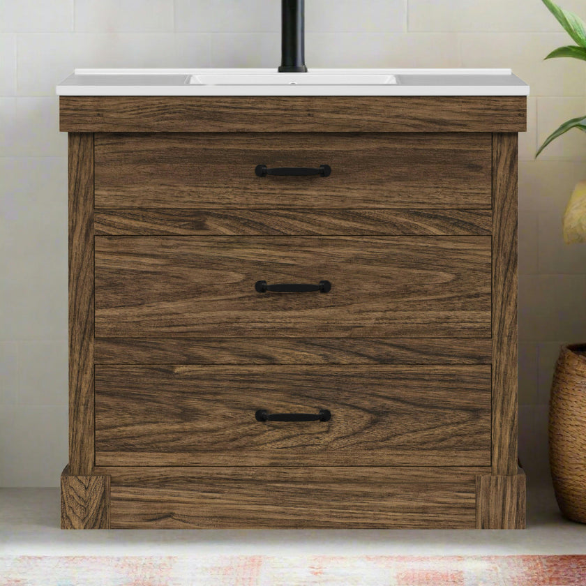 Teamson Home Donovan 36" Single Bathroom Vanity with Two Drawers