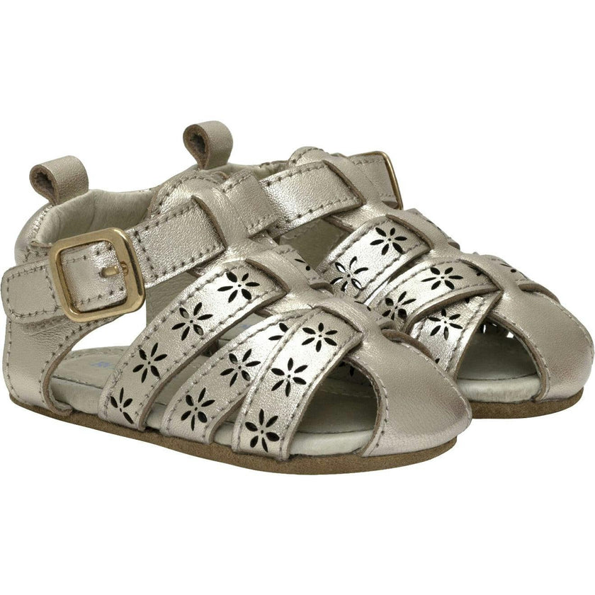 Fleur Gold Leather Sandal