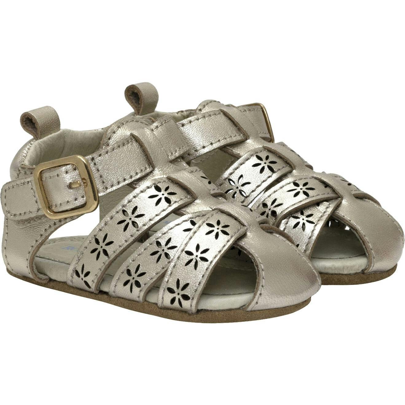 Fleur Gold Leather Sandal