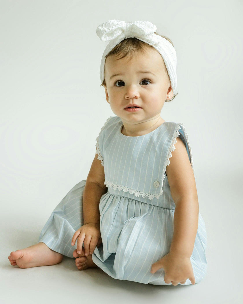 Colette Dress - Lt.Blue Striped