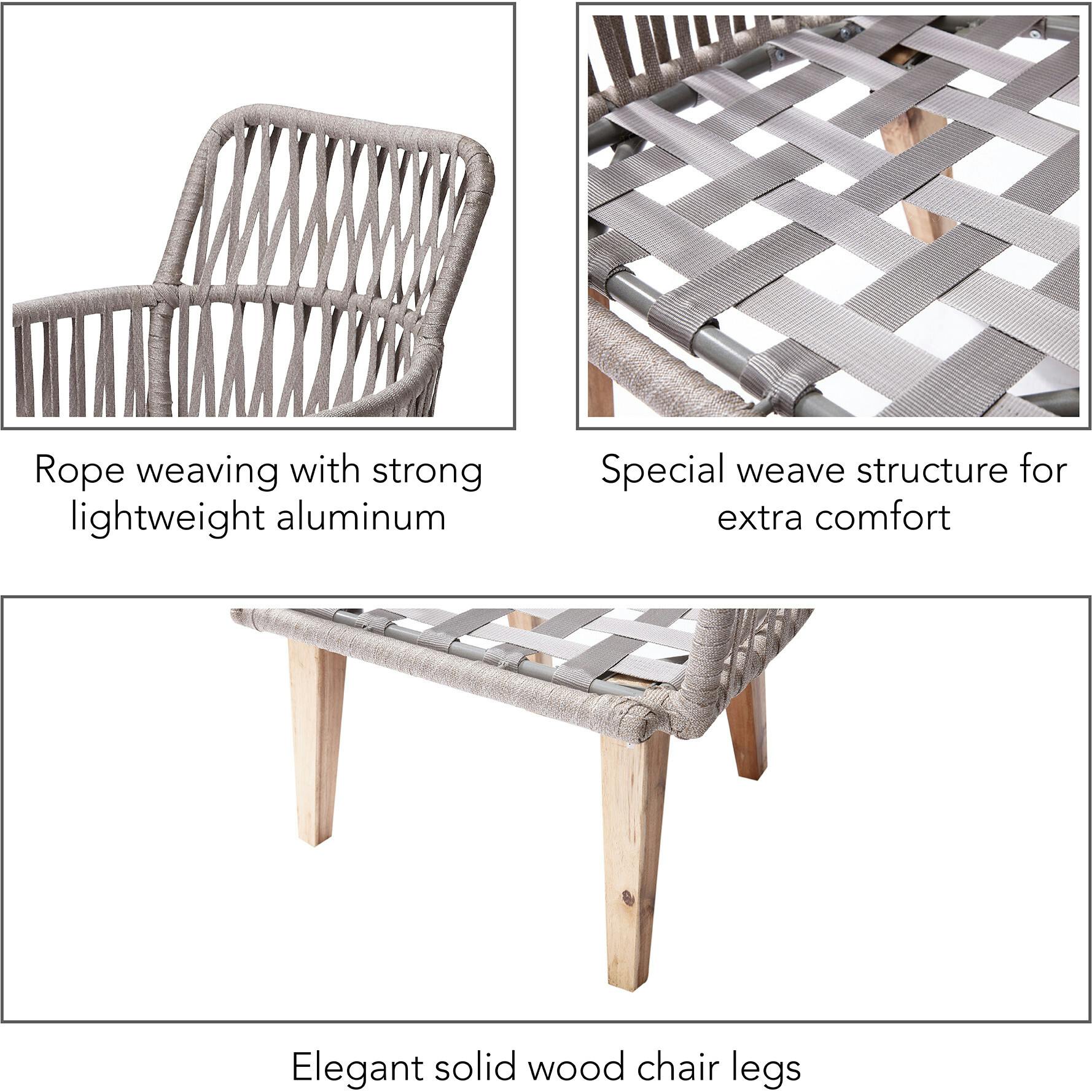 Indoor/Outdoor 3 Piece Wicker Bistro Table And Chairs Patio Seating Set