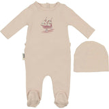 Whimsy Wheelbarrow Footie and Beanie Set