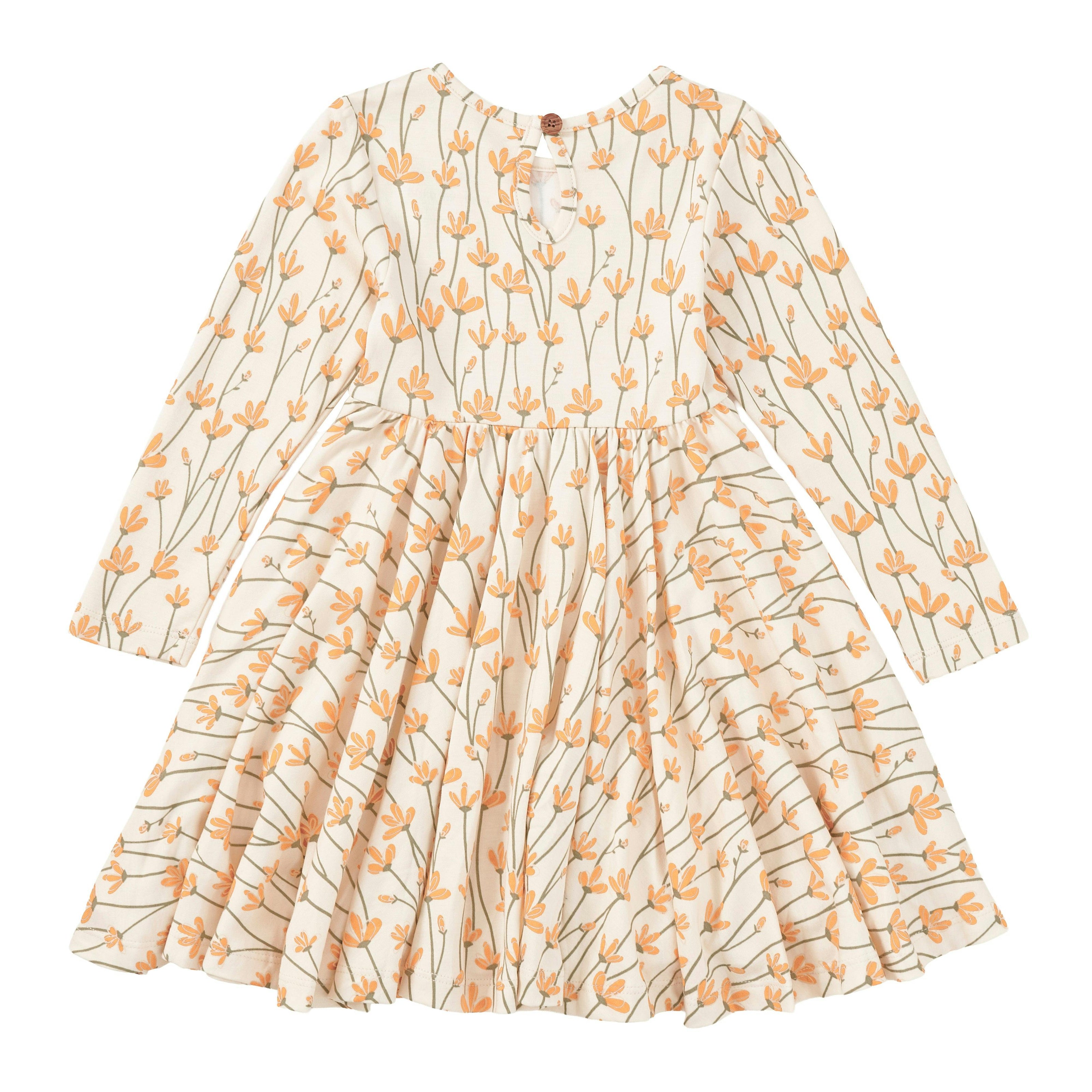 Bamboo Blend Long Sleeve Twirly Tee Dress - Daisy Chain