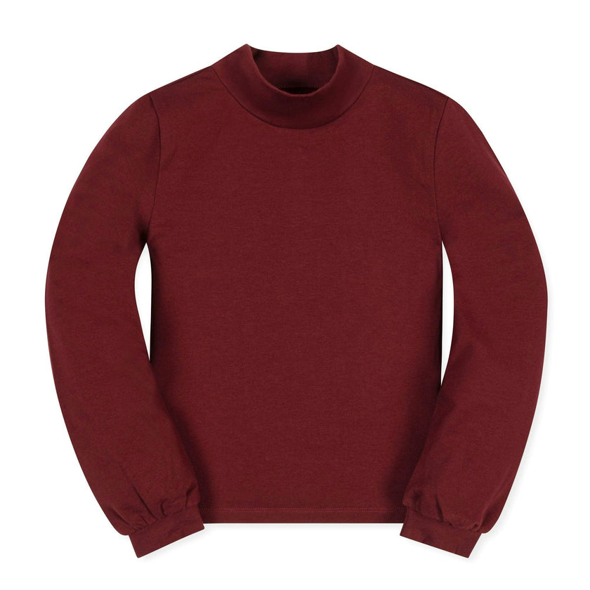 Organic Mock Neck Knit Top