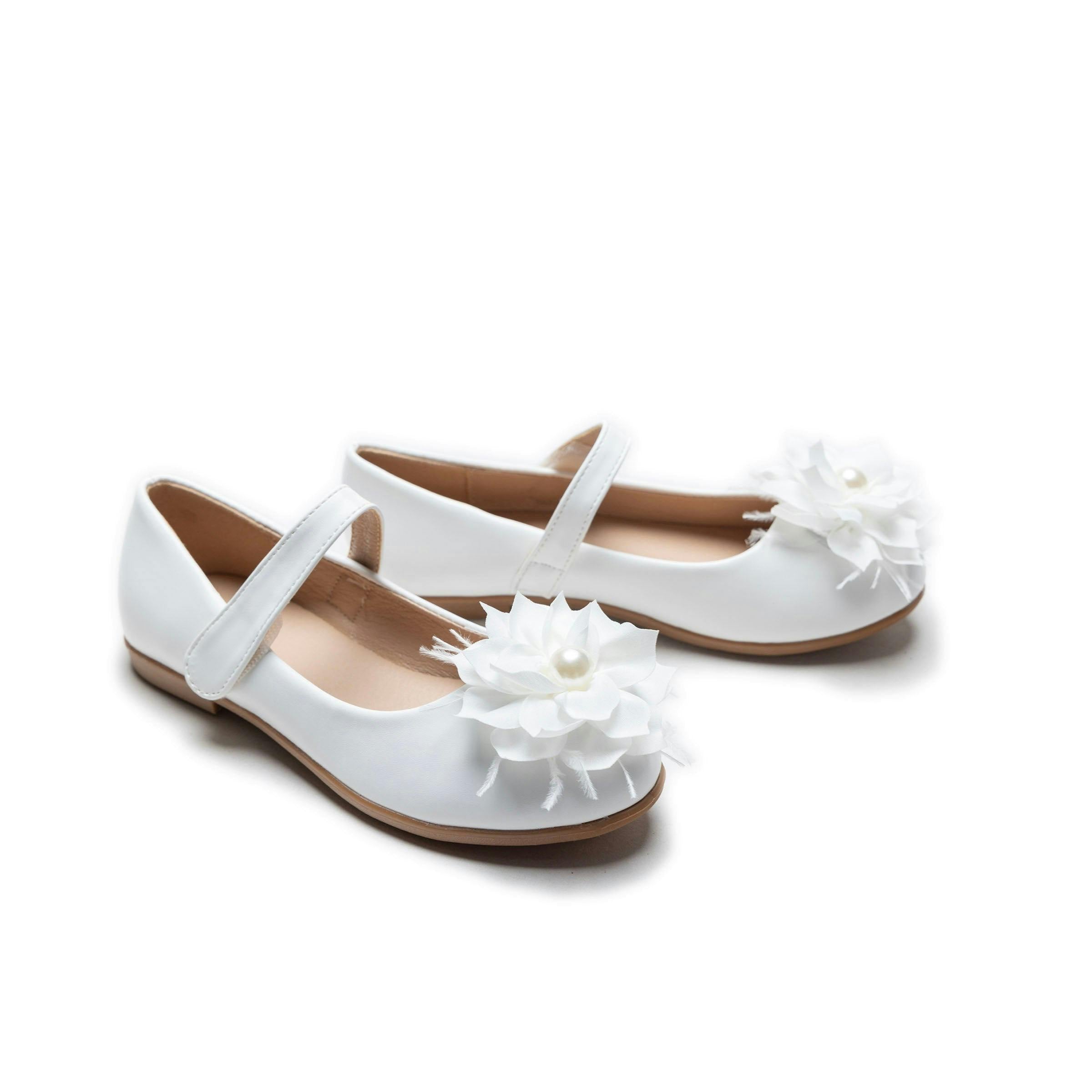 White Dahlia Flower Flats
