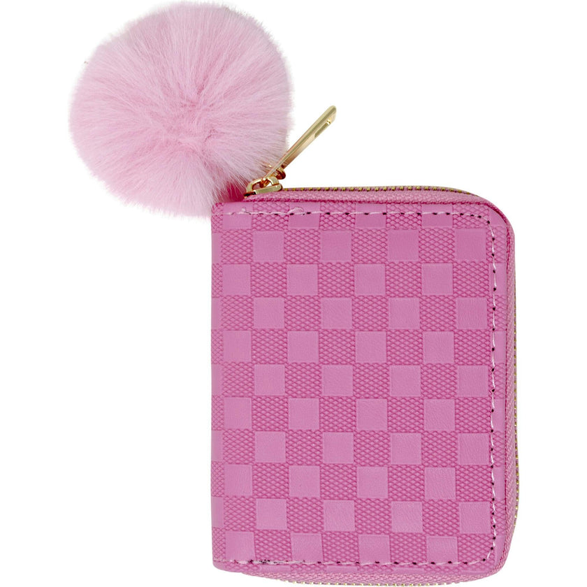 Checker Canvas Full Zip 2-Fold Wallet