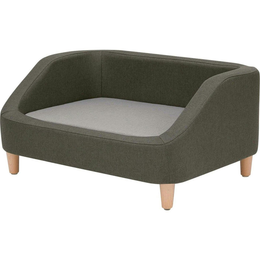 Bennett Linen Pet Sofa with Wood Style Foot & Washable Cover