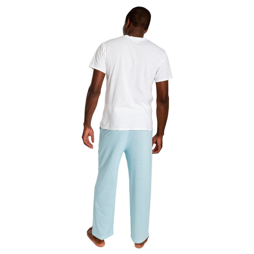 Men's Sky Blue Jersey PJ Pants - Organic Stretch Cotton
