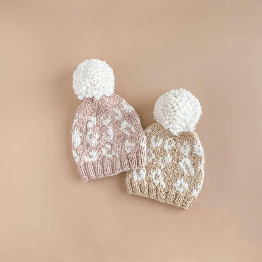 Cheetah Hat - Blush/Cream