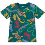 Printed Pocket Tee, Yellow