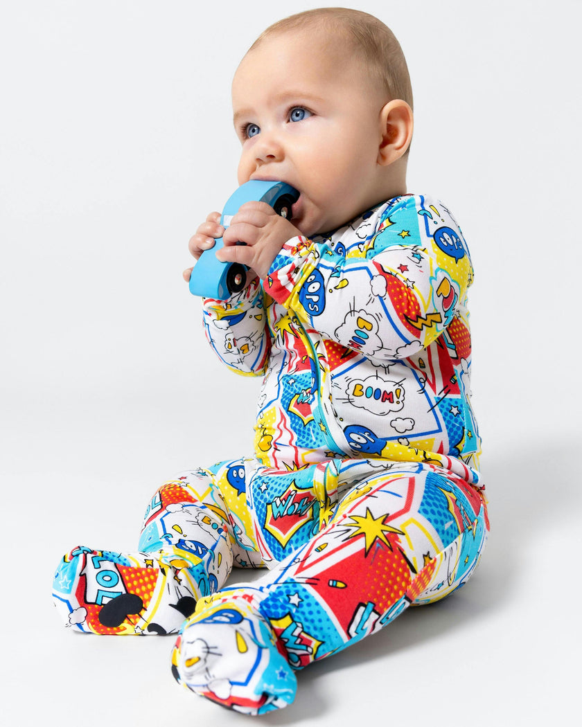 Comic Hero Bamboo Convertible Footie