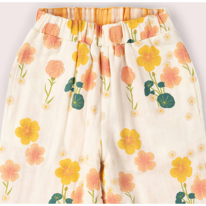 Flora Reversible Pull On Trousers, Cream