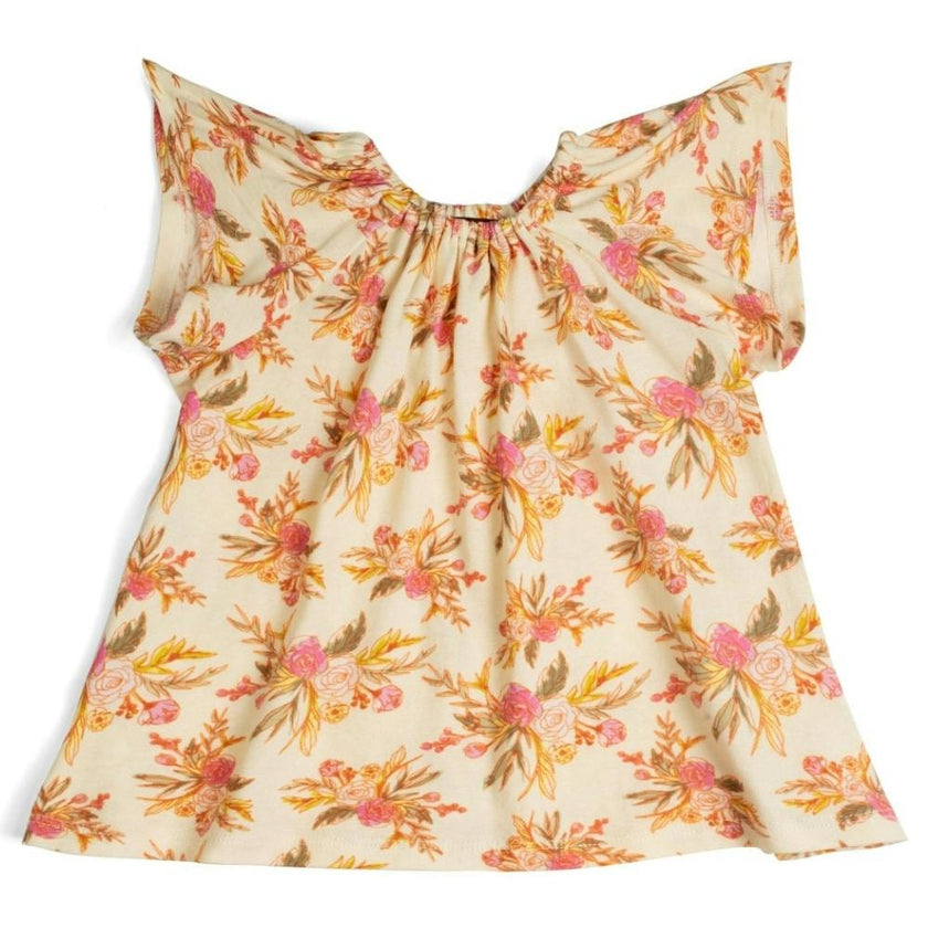 Vintage Floral Organic Cotton Dress & Bloomer Set