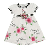 White Daisy Duck Poplin Dress