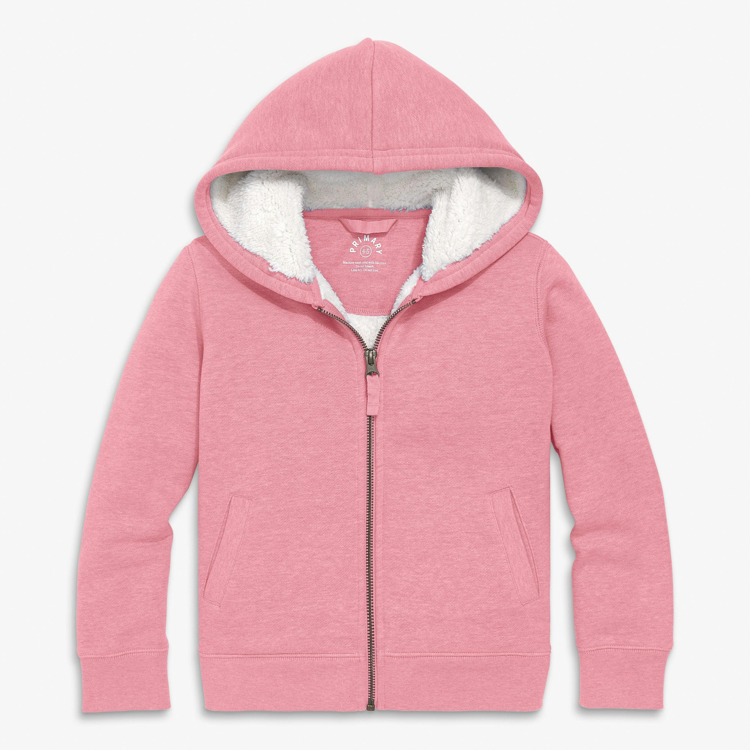 Kids teddy fleece-lined zip hoodie