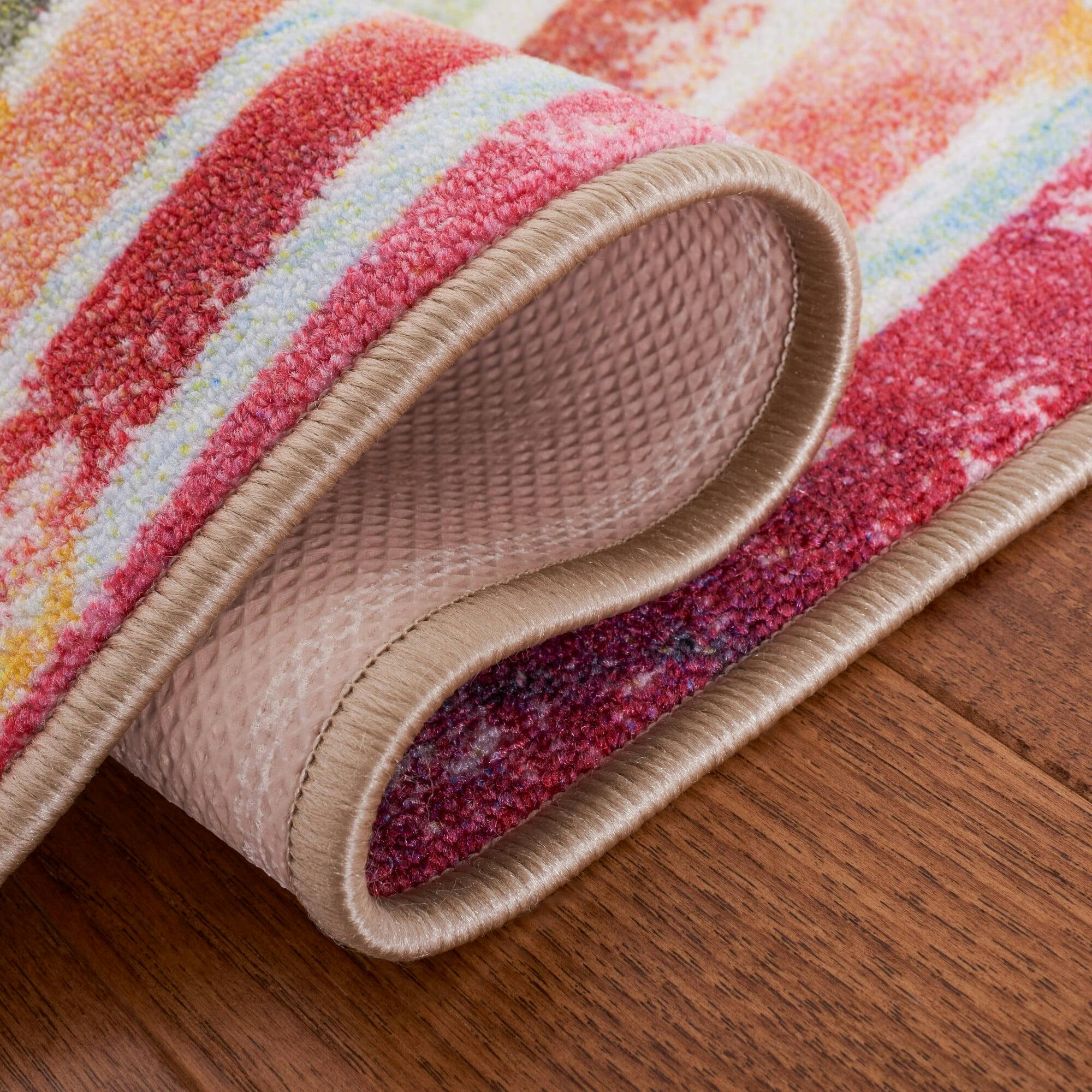 Kids Playhouse Rainbow Rug, Blue