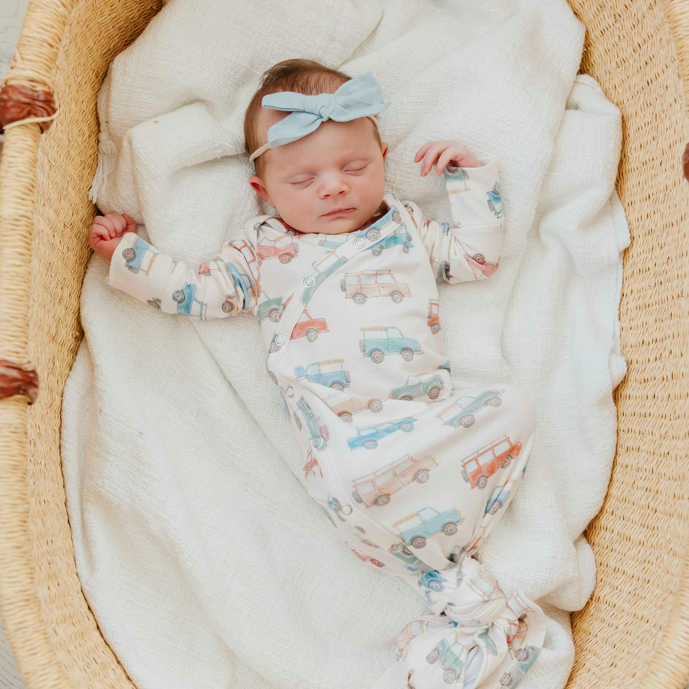Newborn Knotted Gown - Cruiser