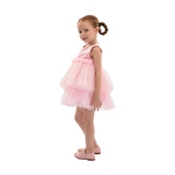 Light Pink Amarielle Floral Waist Tulle Dress