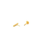 Bar Titanium Flat Back Stud Earring