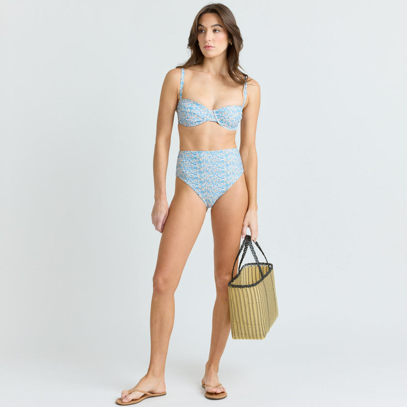 womens original slate floral high waisted bikini bottom