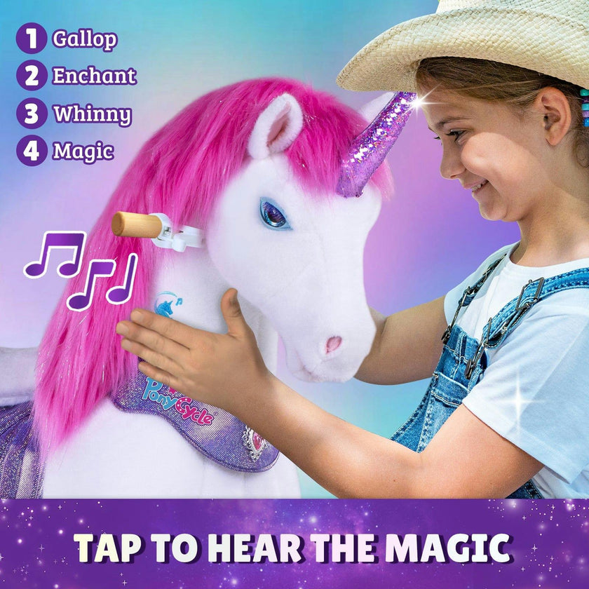 Model Y® Unicorn Ride-On Toy Age 4–7 – Pink/Purple