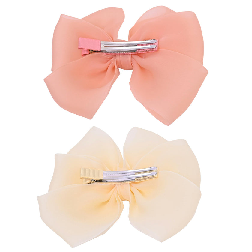 Multicolor Ribbon Bow Hairclip Set