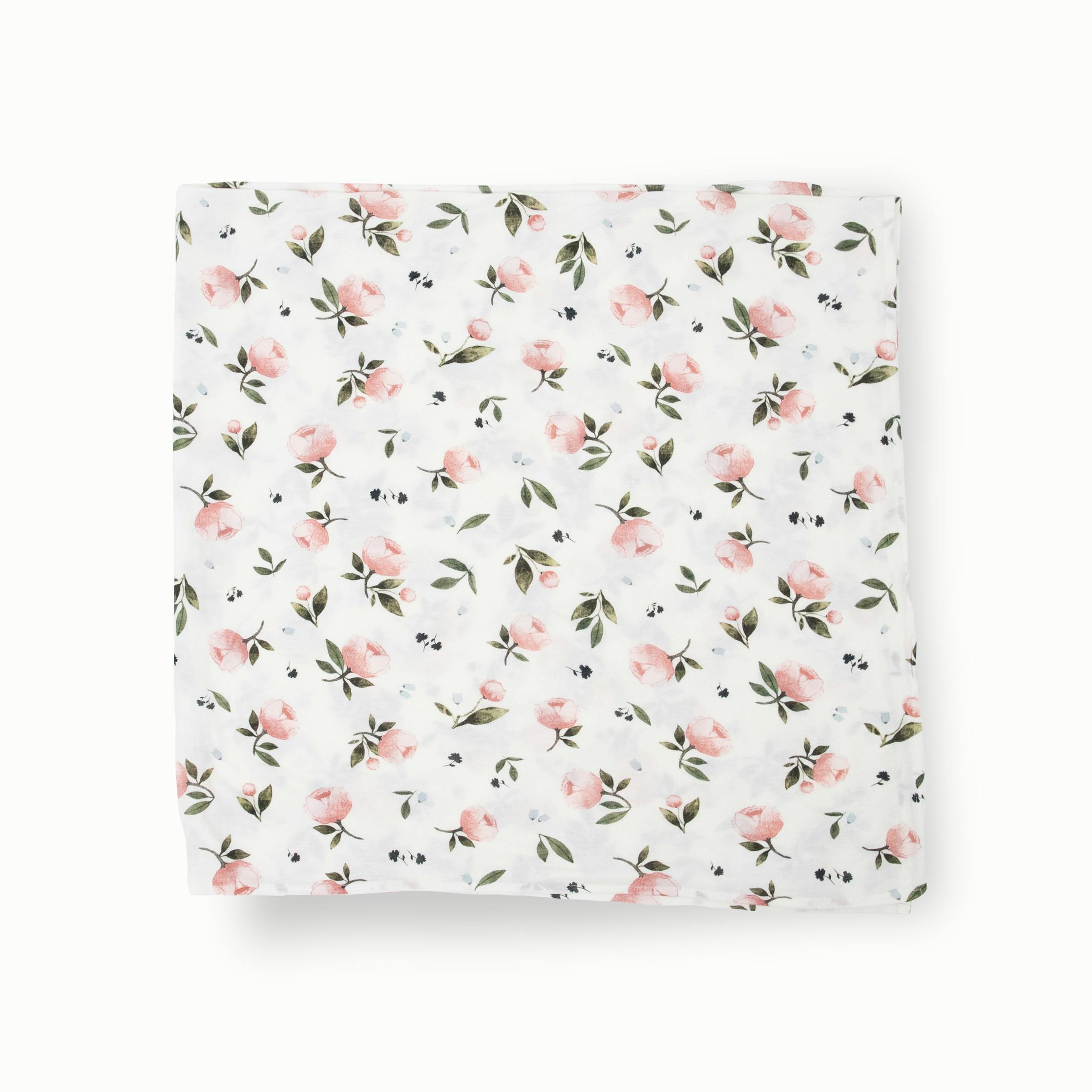 Stretch Knit Swaddle Blanket 2 Pack - Watercolor Rose