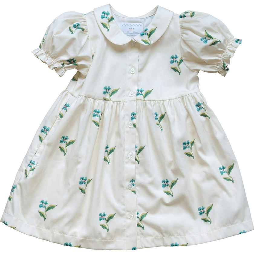Charlotte Dress in Flame Stitch Floral