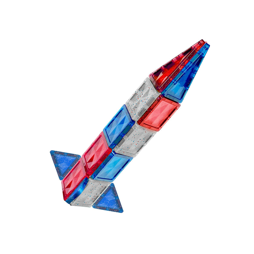 Crayola Red White Blue PIP Magnetic Tiles 27pc