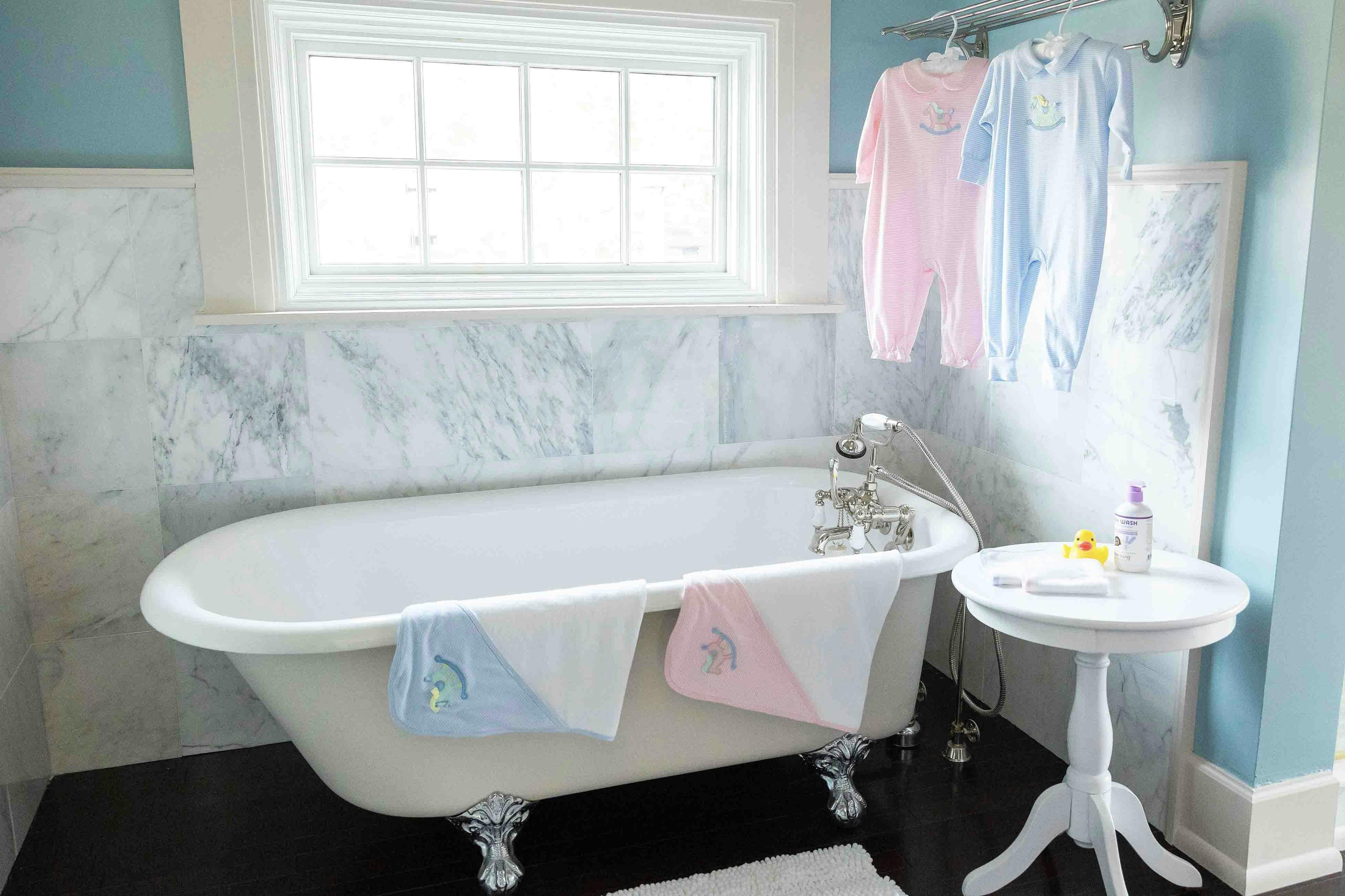 Stripe Knit Towel Set With Rocking