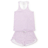 Alyssa Women's Pajama Short Set - Tennis Crest Pink