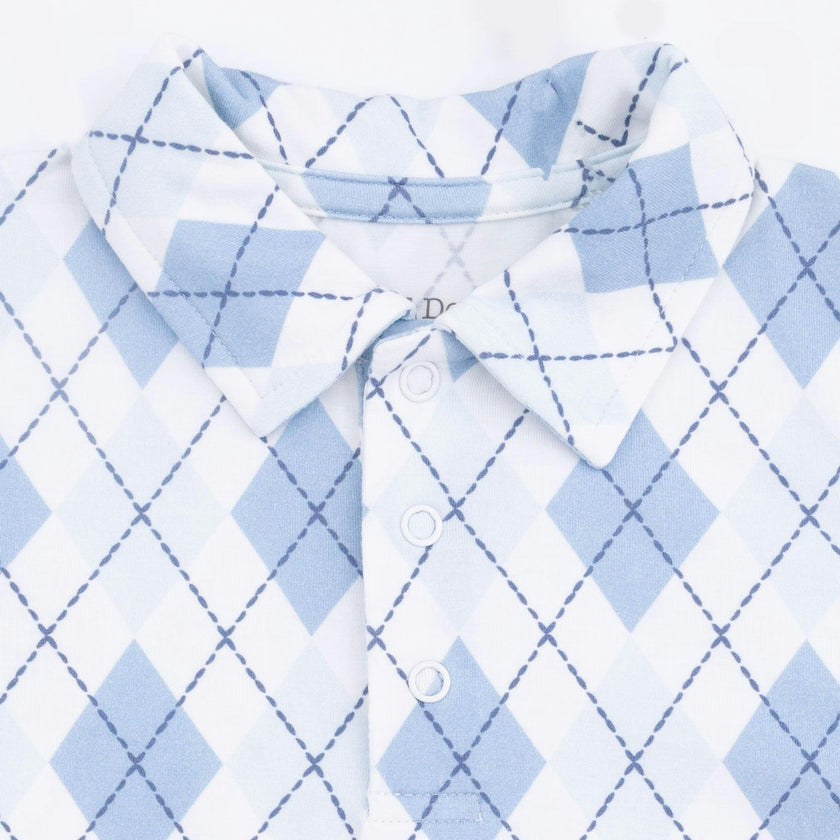 Blue Argyle - Polo with Casual Short