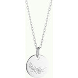 Personalized Birth Flower Necklace, Sterling Silver