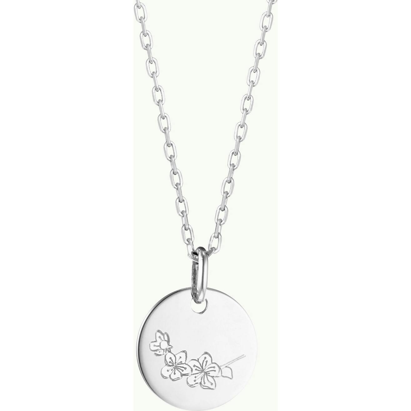 Personalized Birth Flower Necklace, Sterling Silver