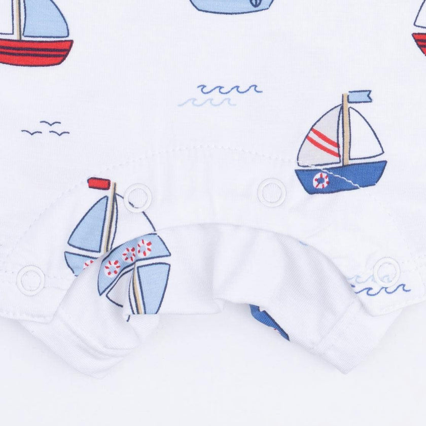 Bubbly Sailboats Blue - Polo Shortie
