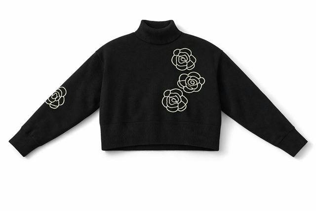 Cropped Knit Turtle Neck