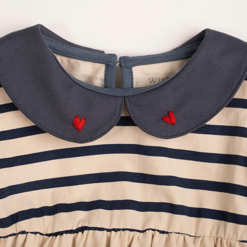Marina Dress in Navy Stripe